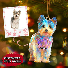 Load image into Gallery viewer, “A Gift of Love” - Personalized Dog Lovers Acrylic Ornament - Custom Photo Gift for Pet Owners Ornament MagicInPrints
