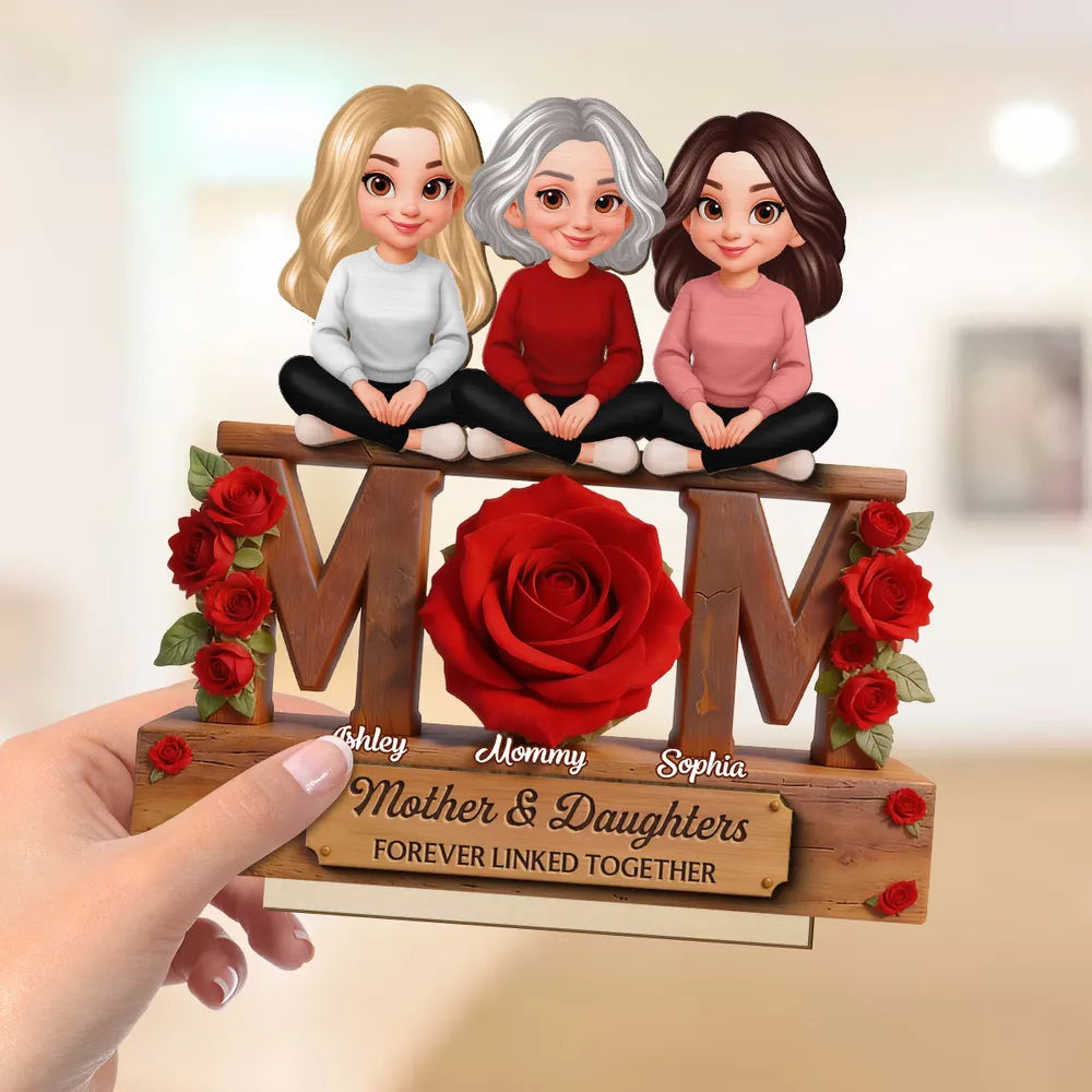 Personalized Mother and Daughters Figurine - Sentimental Home Decor Gift Plaque MagicInPrints
