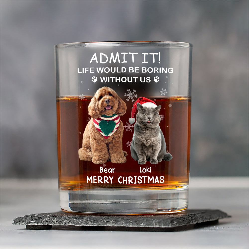 Personalized Dog Lover Whiskey Glass - Christmas Gift Cup MagicInPrints