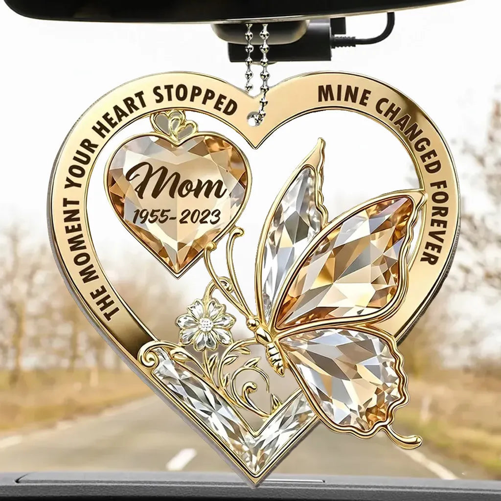 Personalized Memorial Car Ornament for Mom - Heartfelt Remembrance Gift Car Hanger MagicInPrints