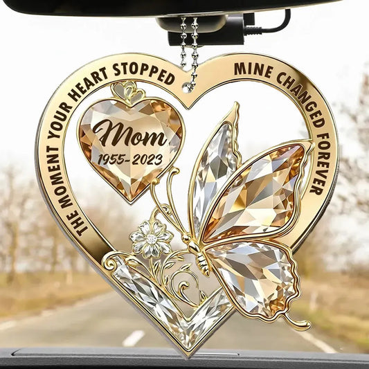 Personalized Memorial Car Ornament for Mom - Heartfelt Remembrance Gift Car Hanger MagicInPrints