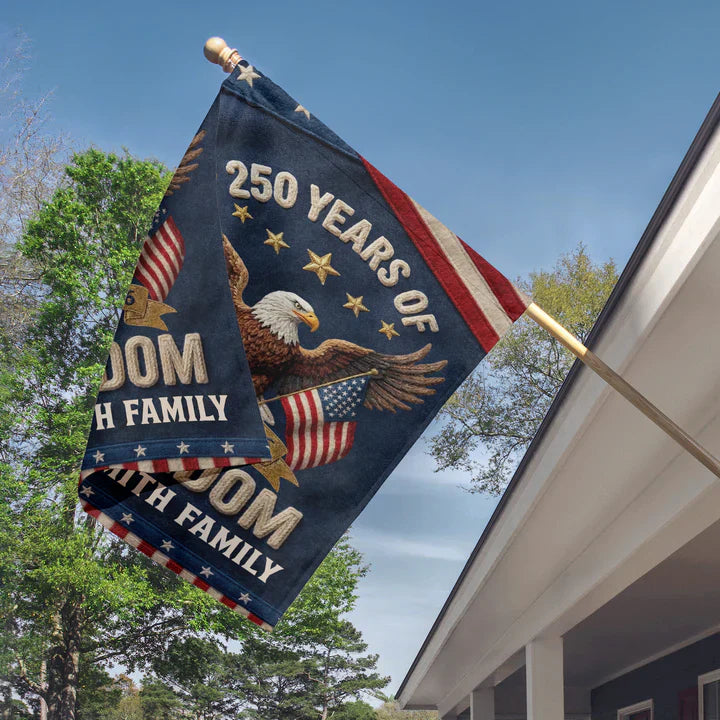 Custom Patriotic Garden Flag for Families - 250 Years of Freedom Celebration Flag MagicInPrints