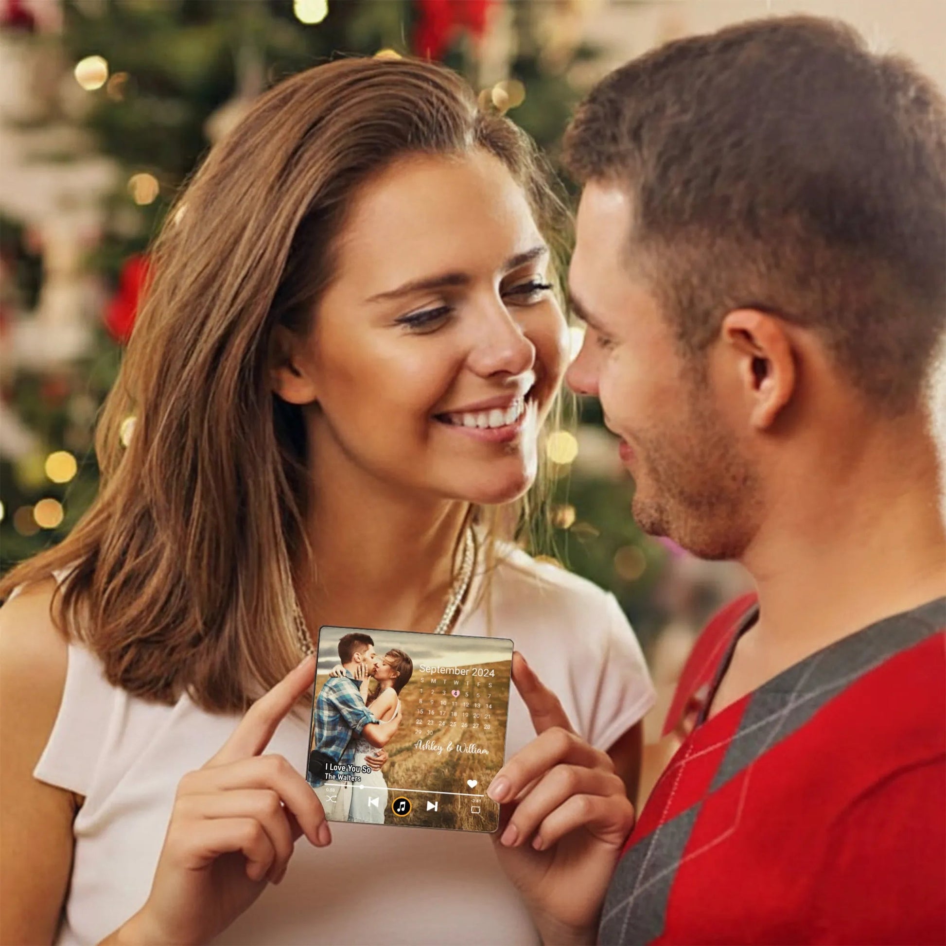 Personalized Music Plaque with Calendar for Couples - Romantic Gift Fridge Magnet MagicInPrints