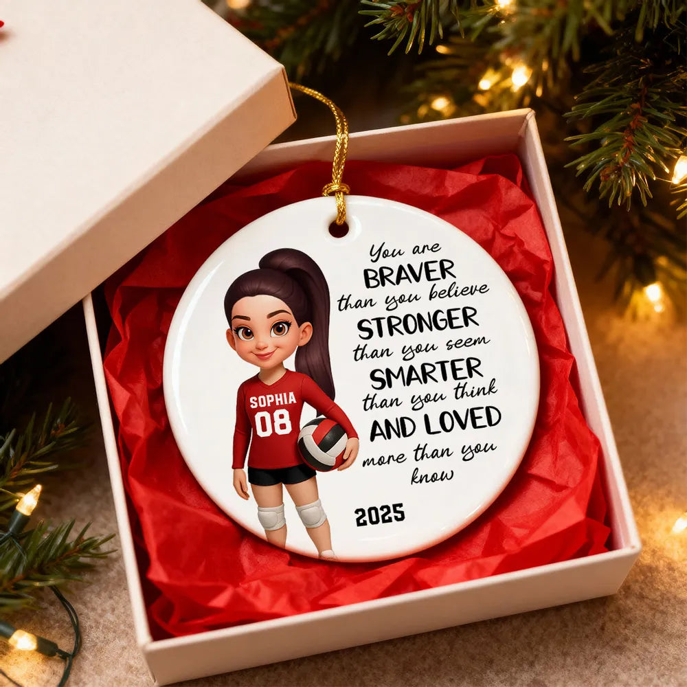 Personalized Volleyball Player Ornament for Teens - Motivational Christmas Gift Ornament MagicInPrints