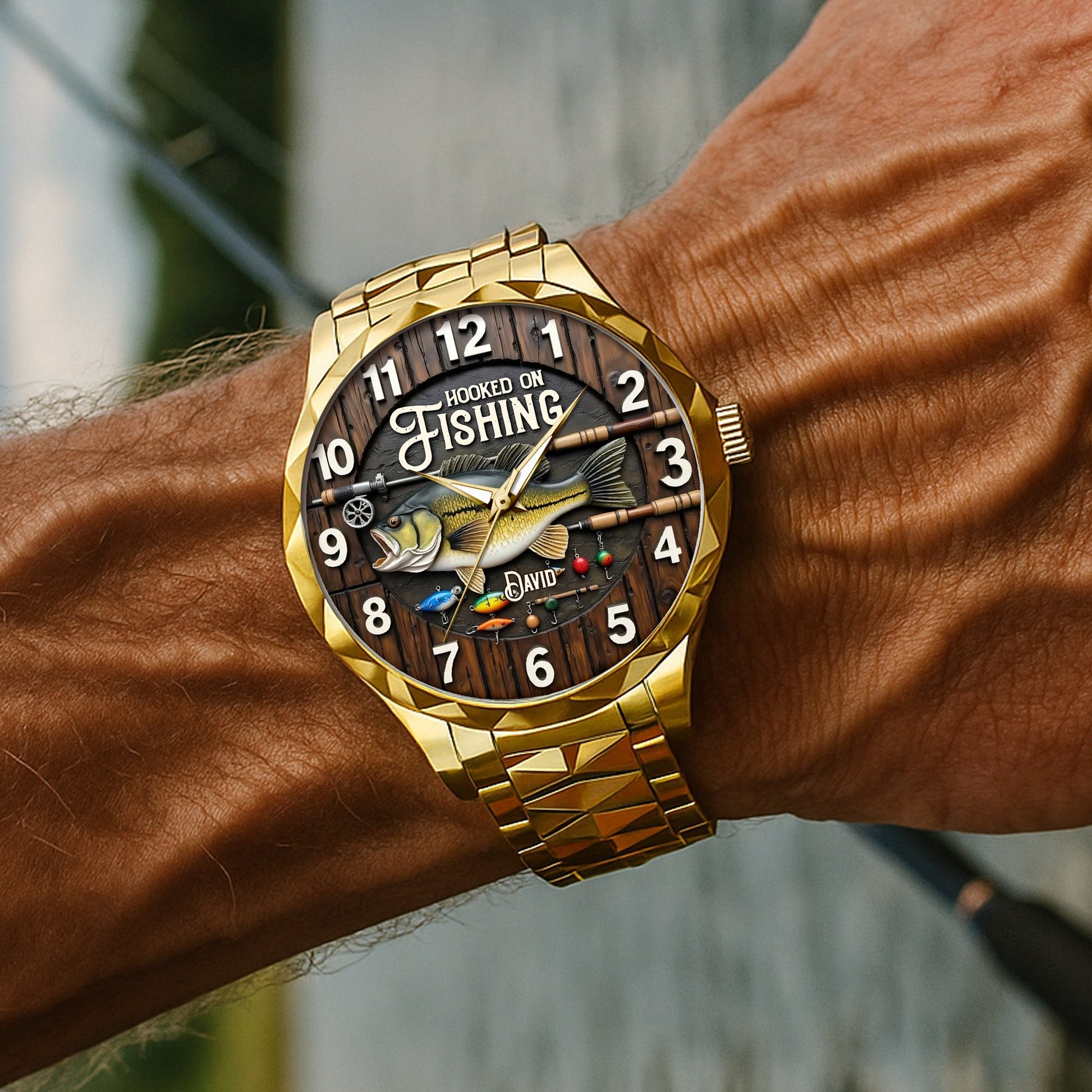 Fishing Stainless Steel Men's Watch - Personalized Gifts For Fishing Lovers Men's Watch MagicInPrints