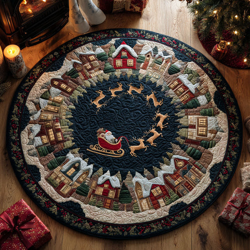 Celebrate the Joy of Togetherness – Personalized Quilted Round Mat – Gift for Families Quilted Round Mat MagicInPrints