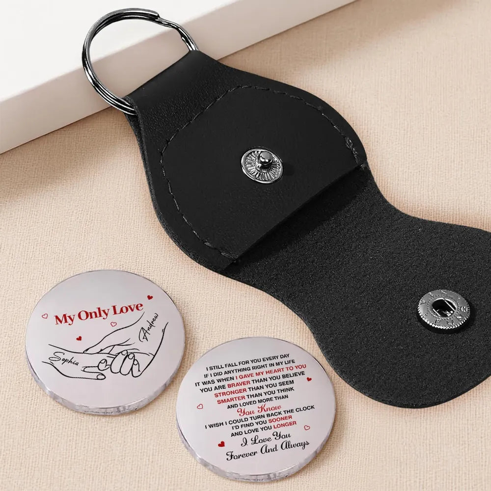 Personalized Engraved Keychain for Couples with Love Message - Anniversary Gift Keychain MagicInPrints