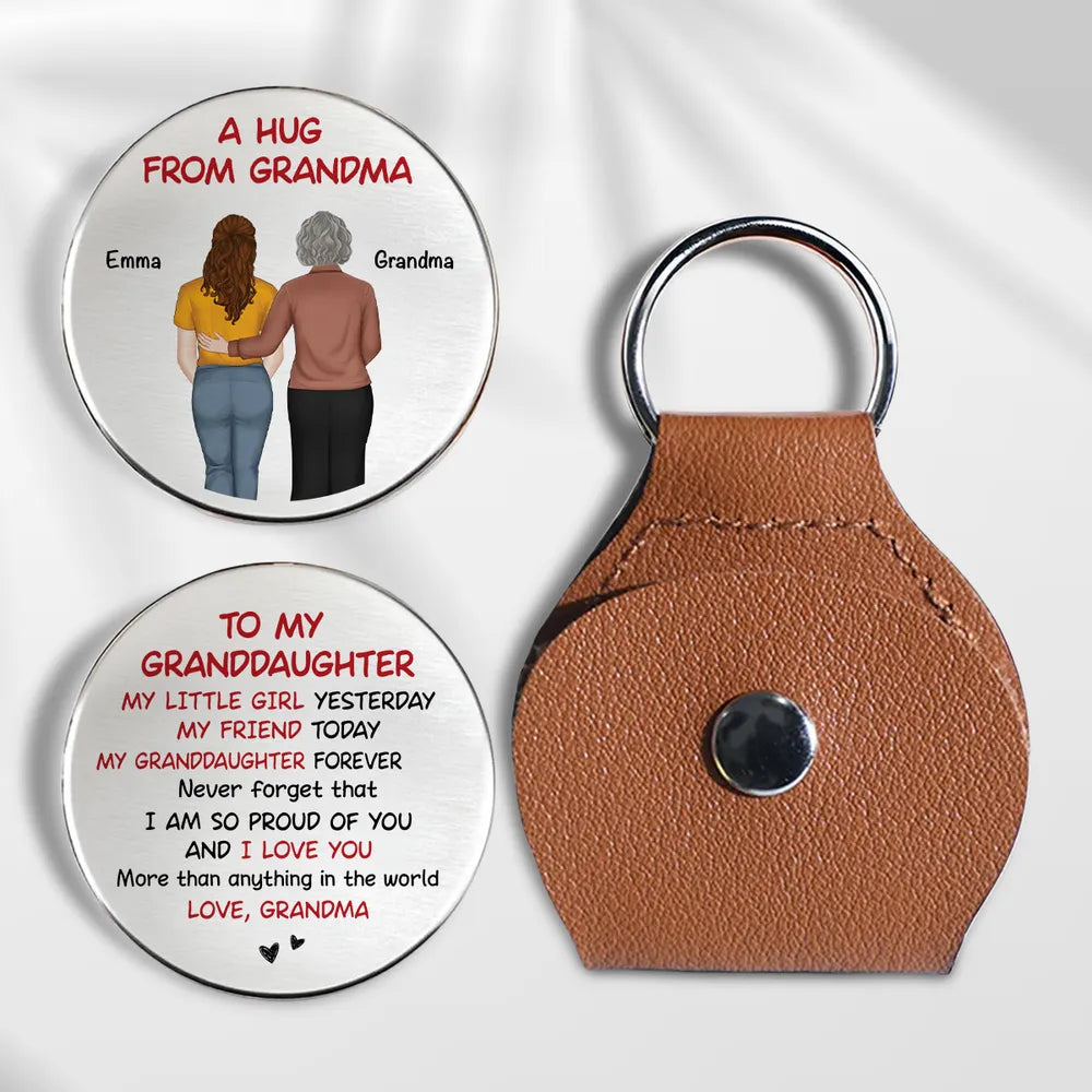 Personalized Keychain for Grandson - Heartfelt Message from Grandpa Keychain MagicInPrints
