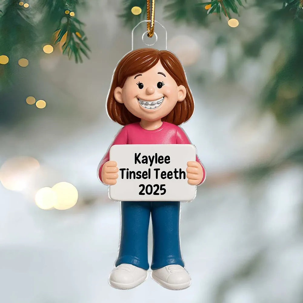 Personalized Braces Christmas Ornament for Kids - Fun Holiday Keepsake Ornament MagicInPrints