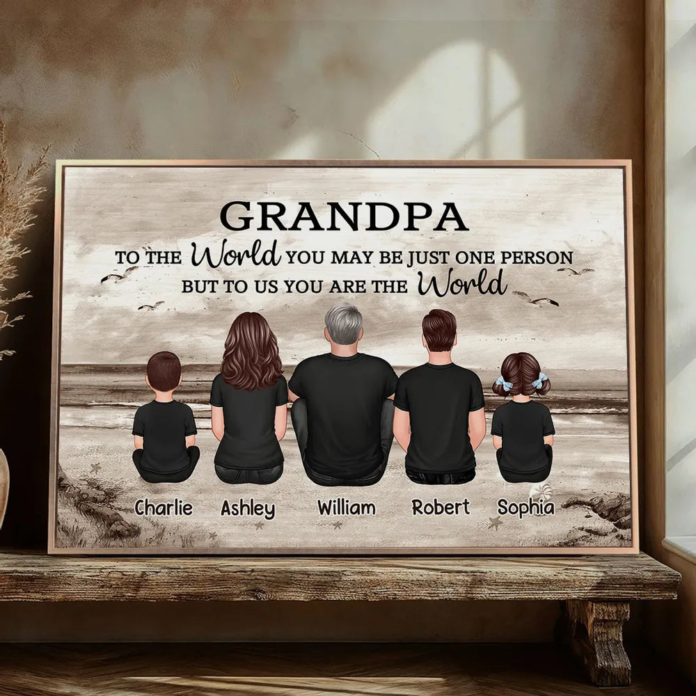 Personalized Family Canvas Print for Grandpa - Sentimental Gift for Grandparents Poster or Canvas MagicInPrints