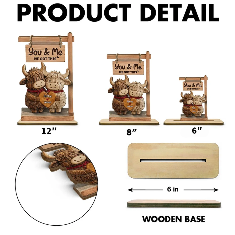 Personalized Wooden Couple Figurine for Couples - Romantic Gift for Anniversary Plaque MagicInPrints