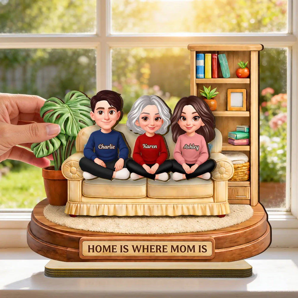 Custom Family Figurine for Mom - Personalized Gift for Home Decor Plaque MagicInPrints