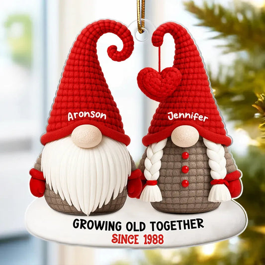 Personalized Gnome Couple Ornament for Couples - Anniversary Keepsake Ornament MagicInPrints