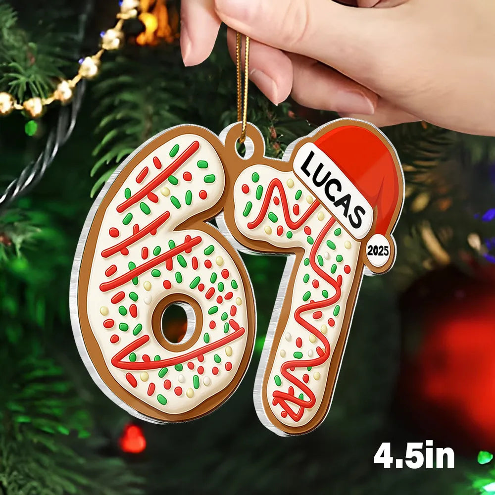 Personalized Gingerbread Ornament for Kids - Festive Christmas Decoration Ornament MagicInPrints