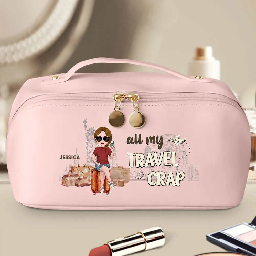 Personalized Travel Cosmetic Bag for Women - Fun Travel Organizer Bag MagicInPrints