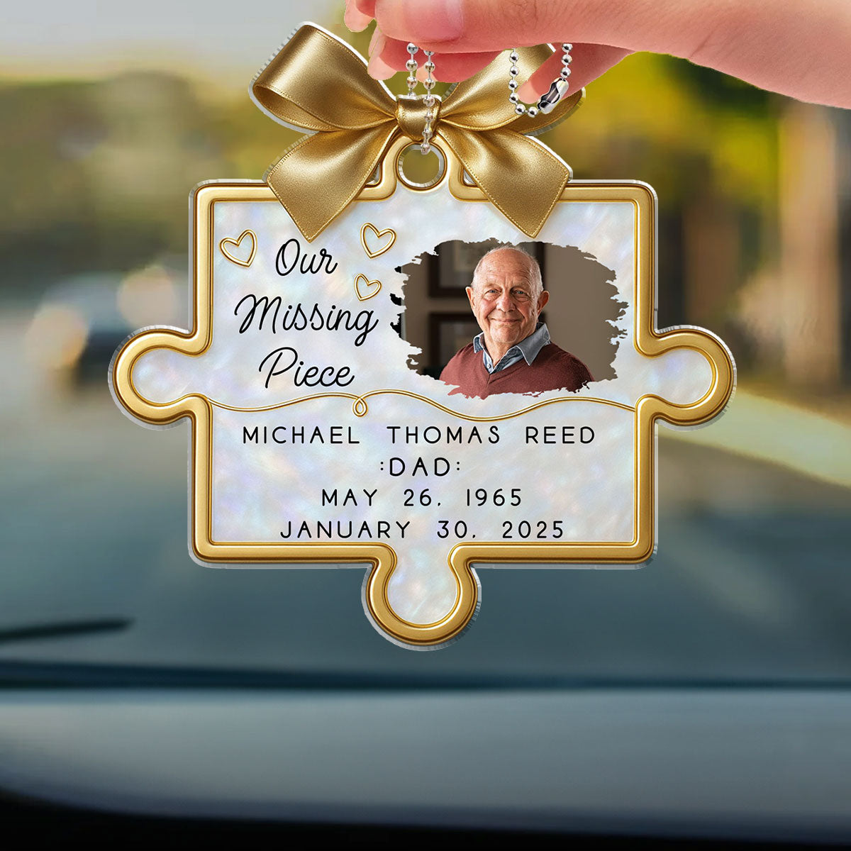 Personalized Memorial Puzzle Piece Ornament for Family - Remembrance Gift Ornament MagicInPrints