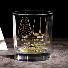 Load image into Gallery viewer, “It’s You and Me Babe, Till the Bitter, Wrinkly, Saggy End” - Personalized Drinking Glass for Couples Whiskey Glass MagicInPrints
