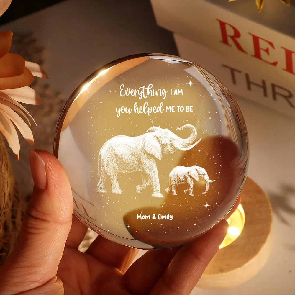 Personalized Elephant Night Light for Mom - Sentimental Gift Lamp MagicInPrints