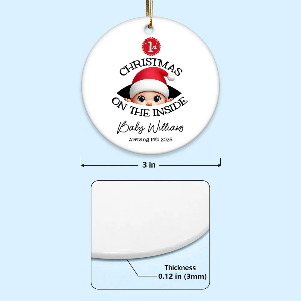 Personalized Baby's First Christmas Ornament for Expecting Parents - Holiday Keepsake Ornament MagicInPrints