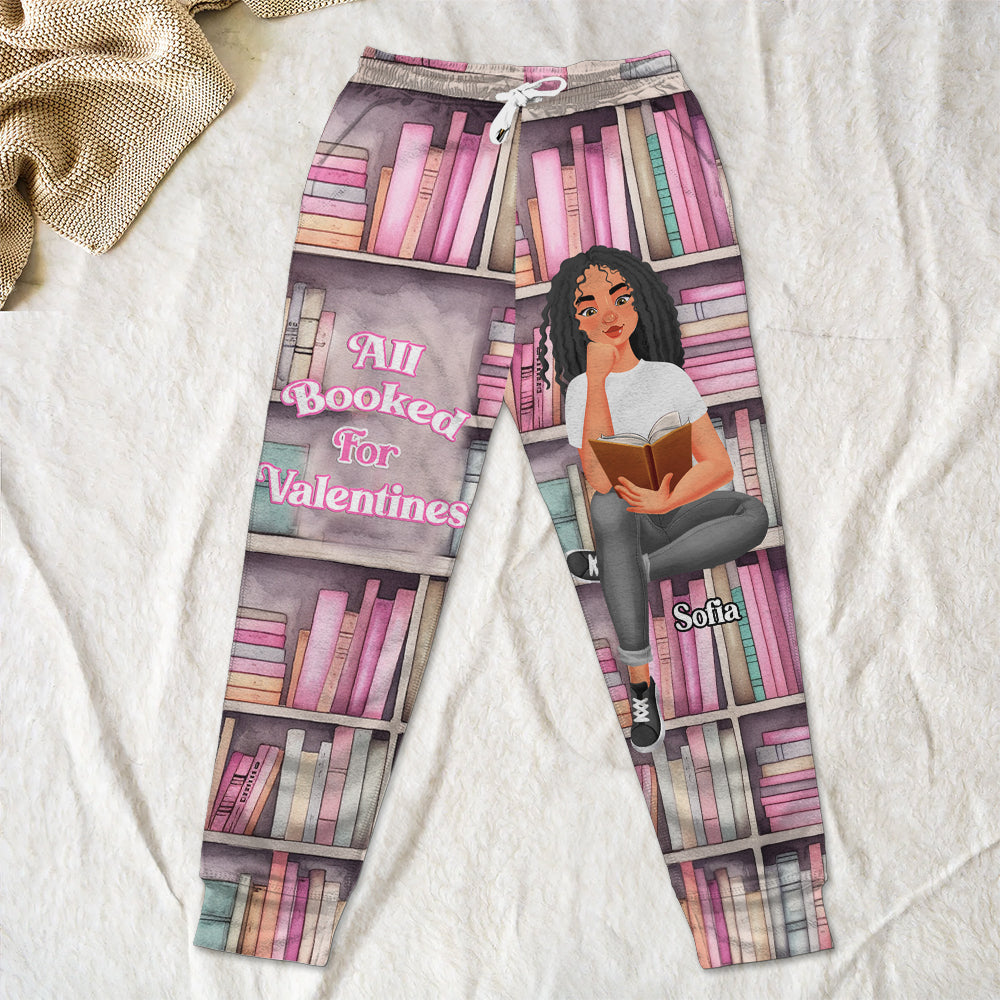 Personalized Valentine's Day Joggers for Book Lovers Shorts and Pants PopCulturePrints