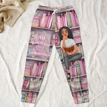 Load image into Gallery viewer, Personalized Valentine&#39;s Day Joggers for Book Lovers Shorts and Pants PopCulturePrints
