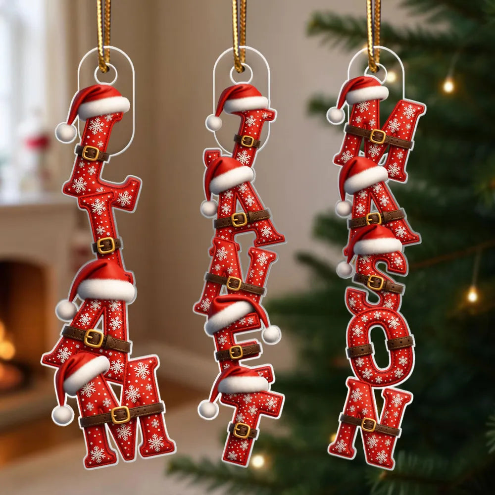 Personalized Christmas Name Ornaments for Family - Festive Holiday Decor Ornament MagicInPrints