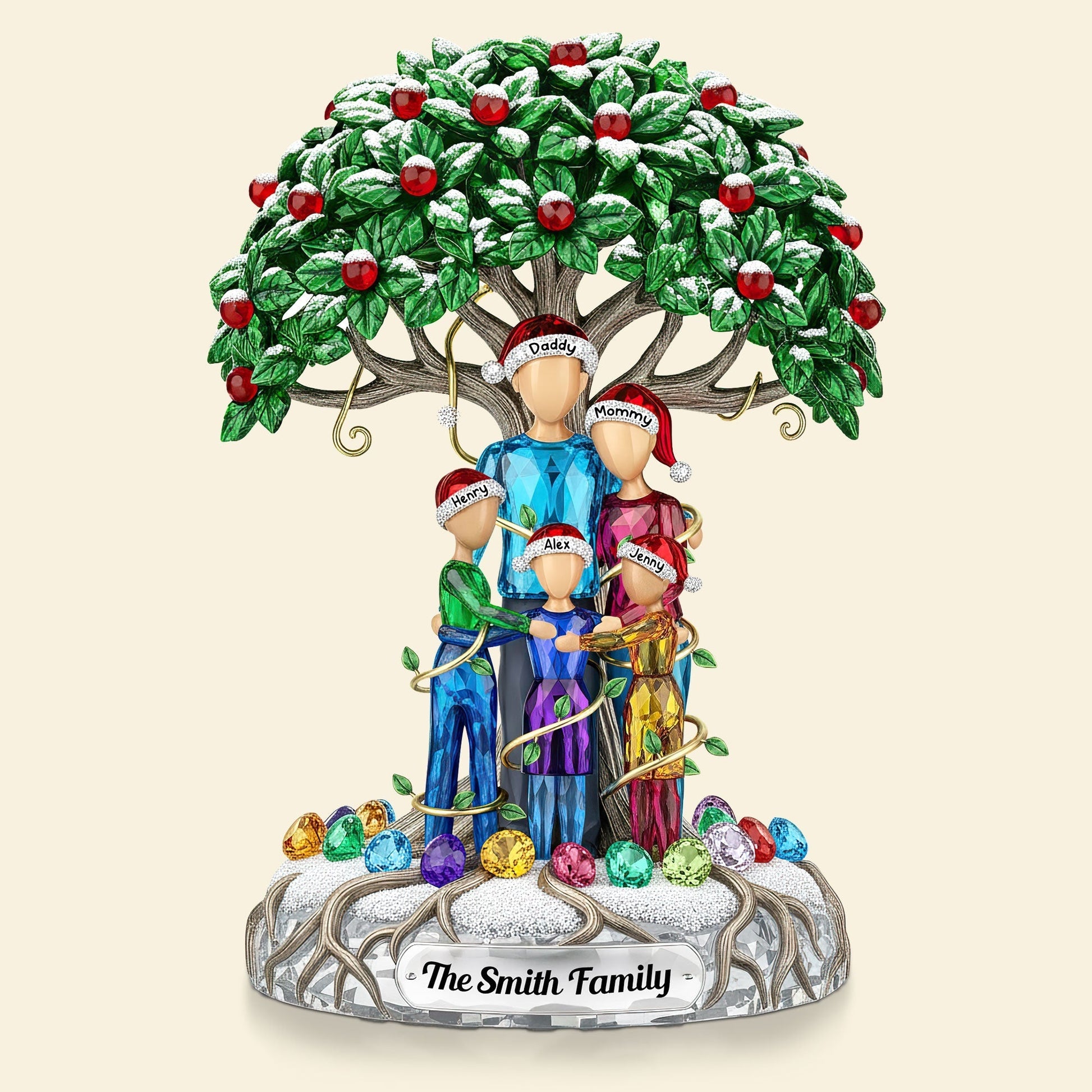Family Tree Plaque - Personalized Gifts For Family Shaped Plaques MagicInPrints