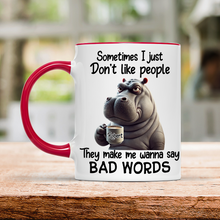 Load image into Gallery viewer, Funny Personalized Coffee Mug for Coworkers - Bad Words Design Coffee Mug PopCulturePrints
