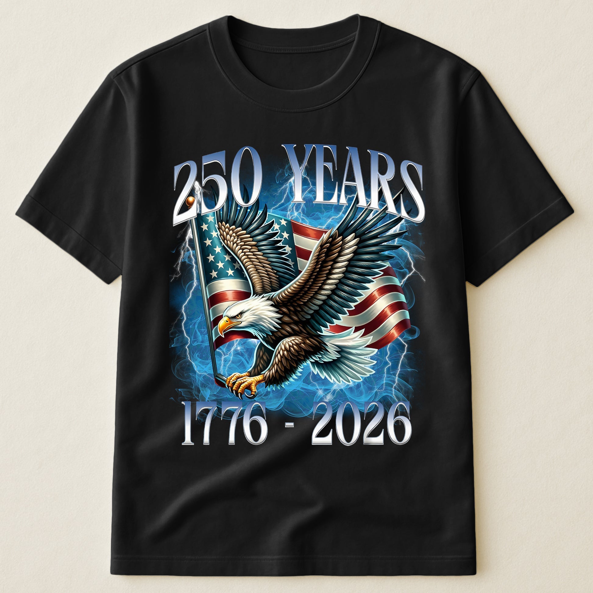 Custom American Eagle T-Shirt for Patriotic Celebrations - 250th Anniversary 1776-2026 Cloth MagicInPrints