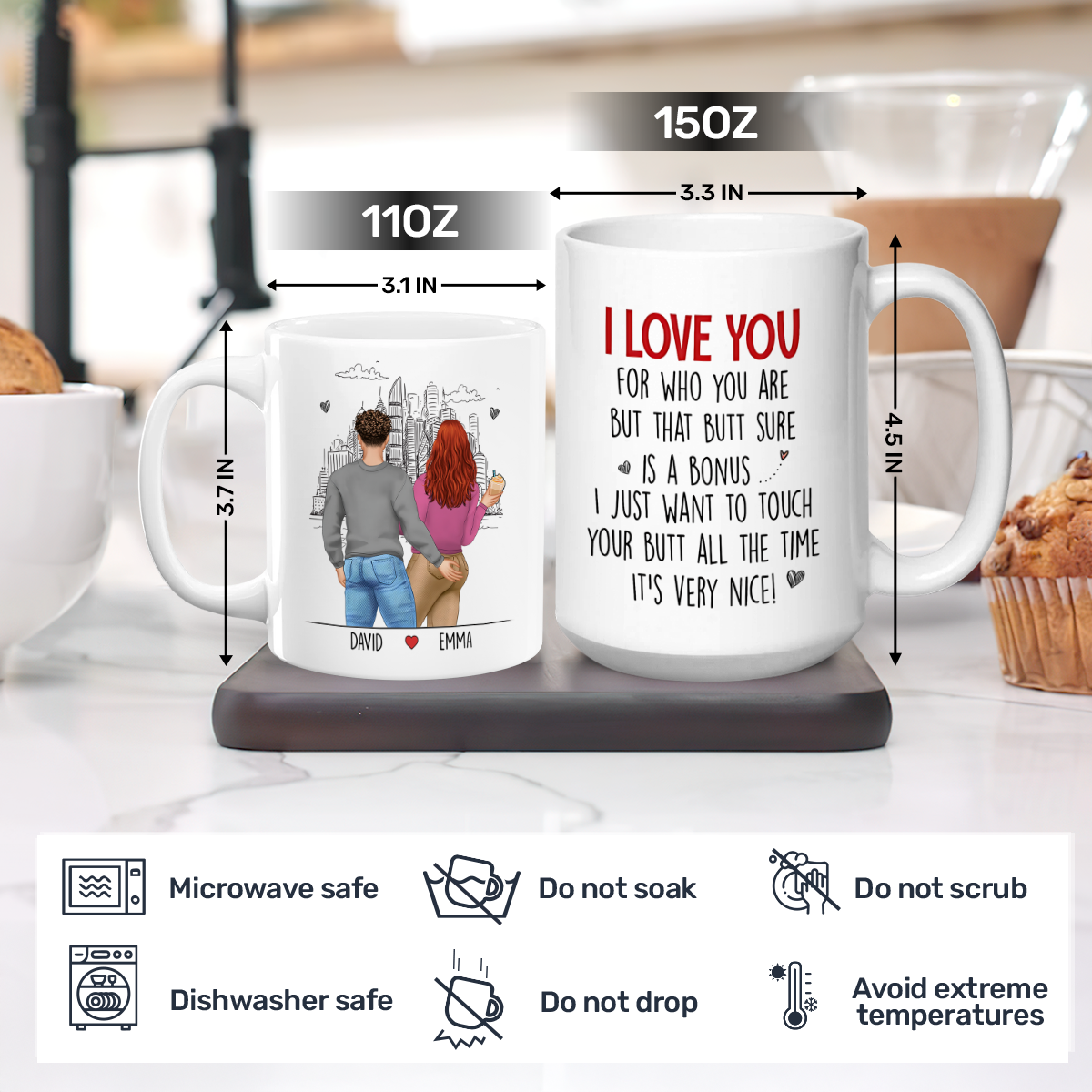 Personalized Couples Mug for Romantic Partners - Funny Love Quote Gift Cup MagicInPrints