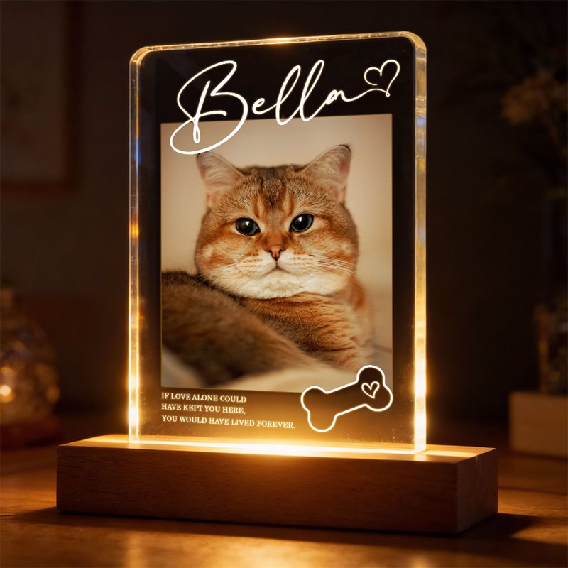 Custom LED Pet Memorial Light for Dog Lovers - Sentimental Home Decor Plaque MagicInPrints