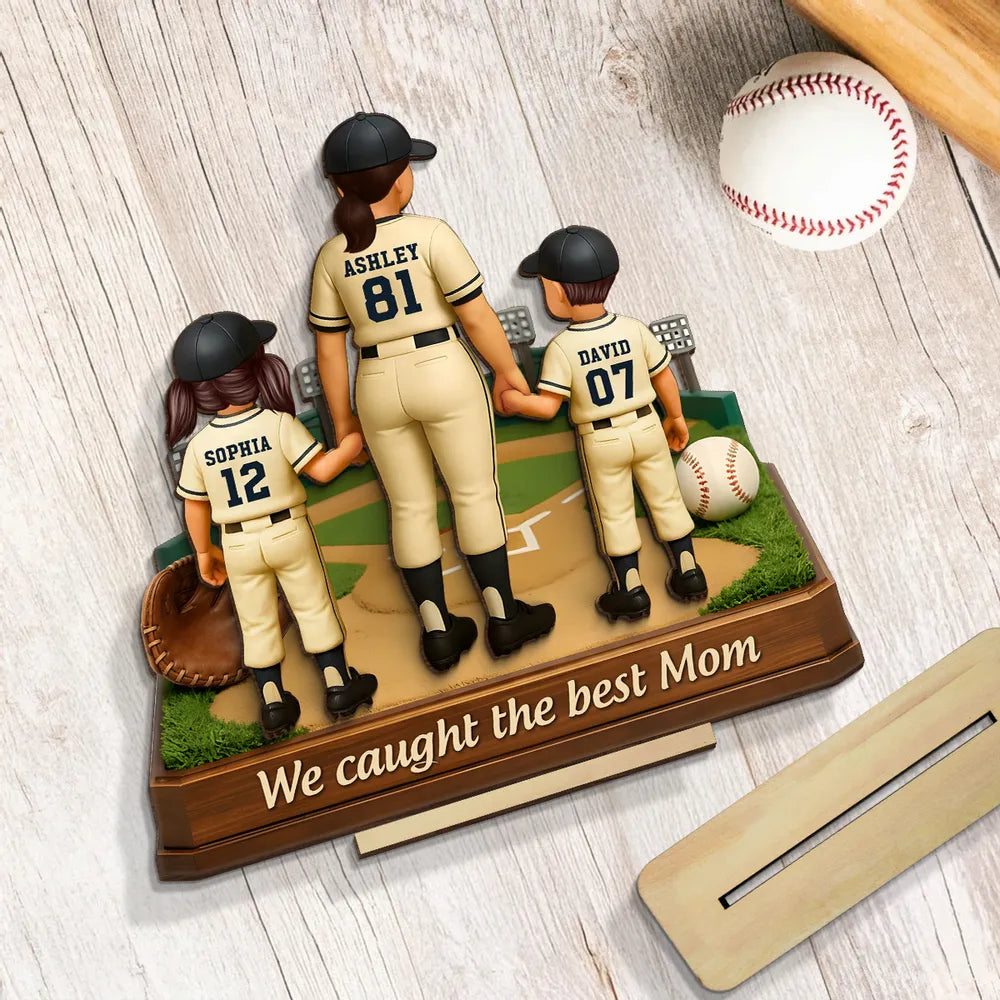 Personalized Baseball Family Figurine for Mom - Mother's Day Gift Plaque MagicInPrints