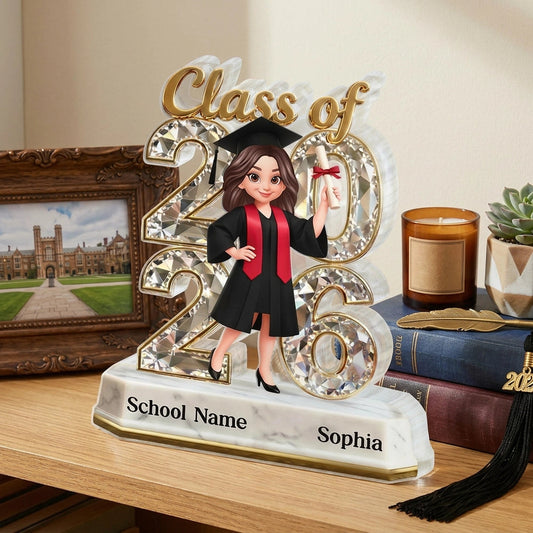 Personalized Graduation Keepsake for Class of 2026 - Custom Name and School Plaque MagicInPrints