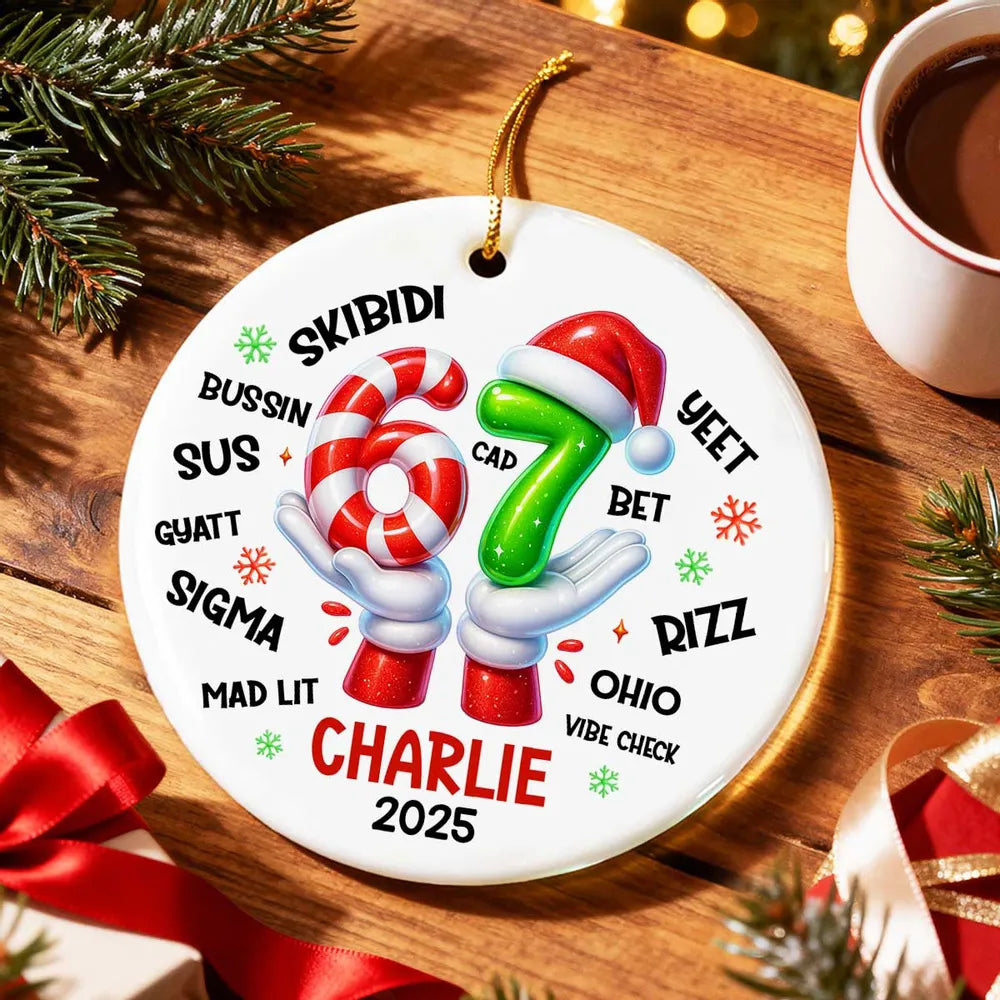 Personalized Christmas Ornament for Teens - Fun Holiday Decoration 2025 Ornament MagicInPrints