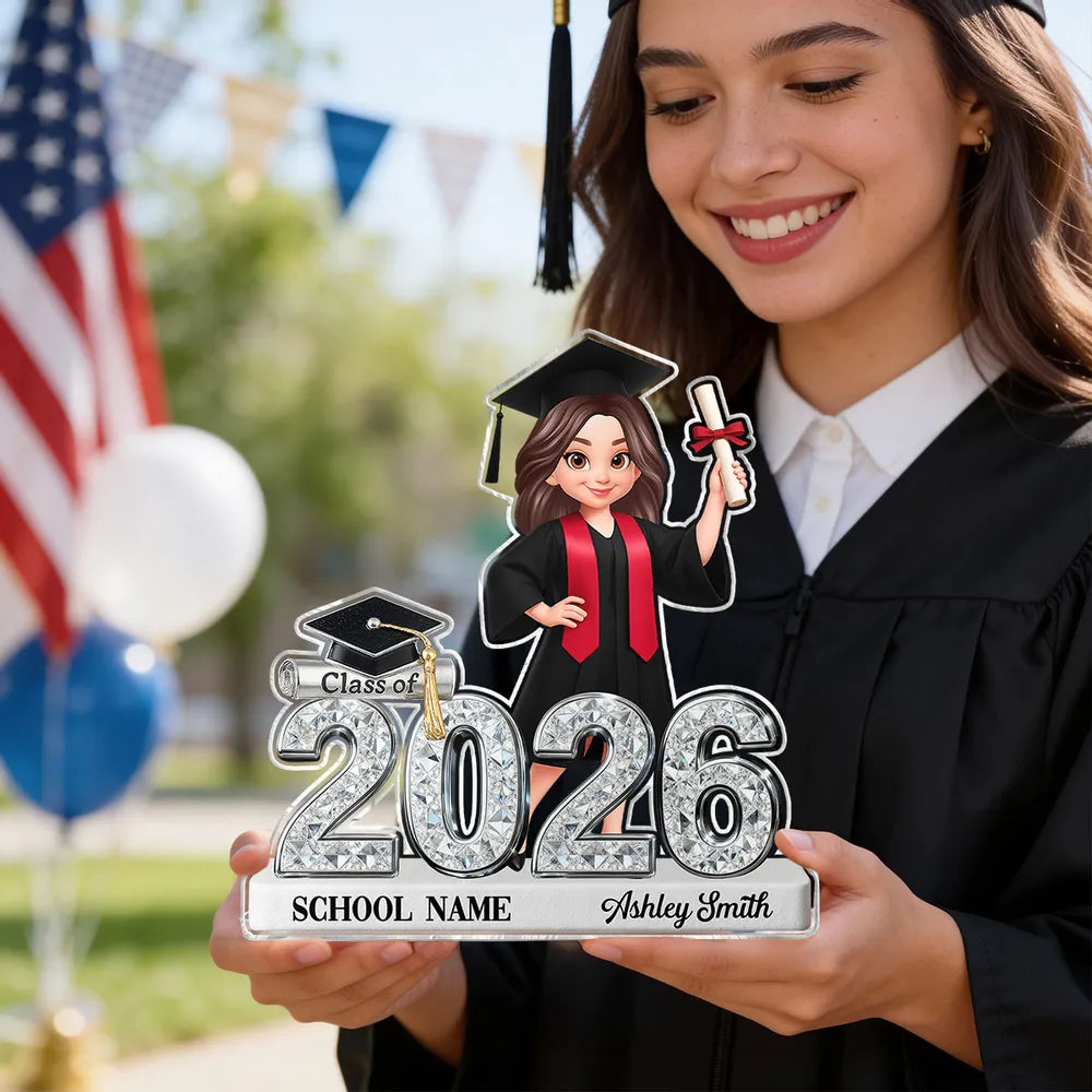 Custom Graduation Keepsake for Class of 2026 - Personalized School Name Gift Plaque MagicInPrints