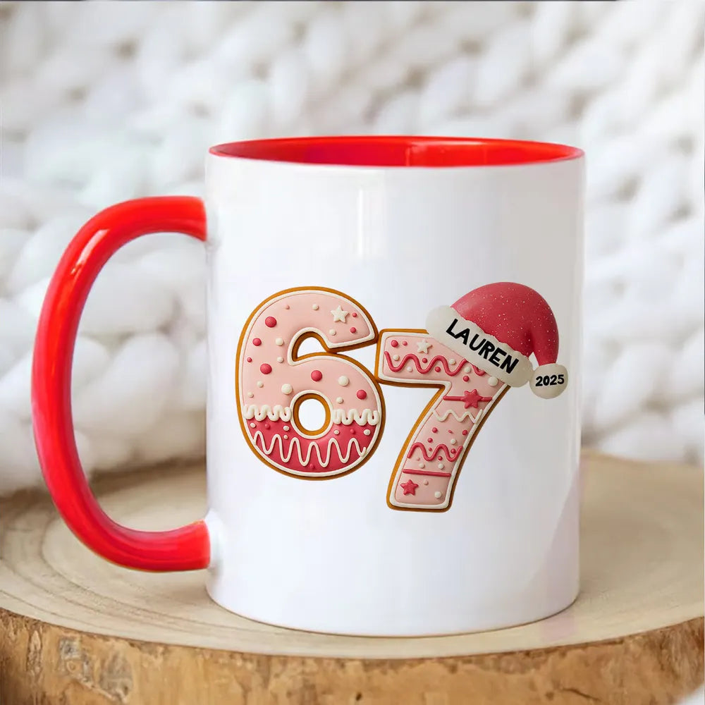 Personalized Christmas Mug for Kids - Santa Hat Design with Name and Year Cup MagicInPrints