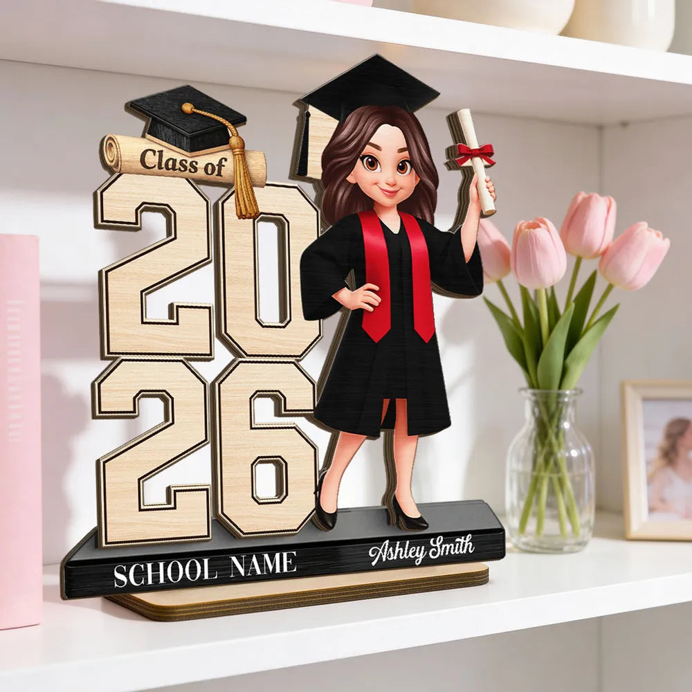 Personalized Graduation Plaque for Class of 2026 - Custom School and Name Plaque MagicInPrints