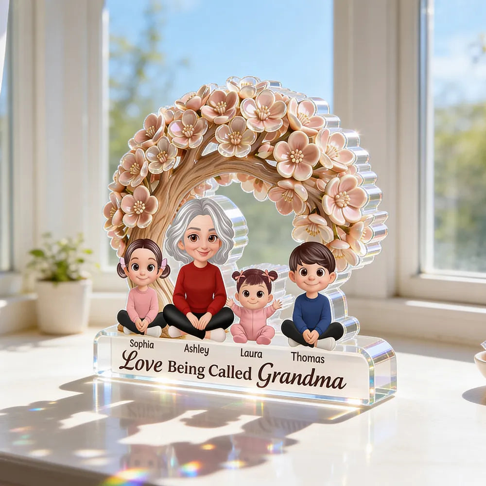 Personalized Family Figurine for Grandma - Custom Names Keepsake Gift Plaque MagicInPrints