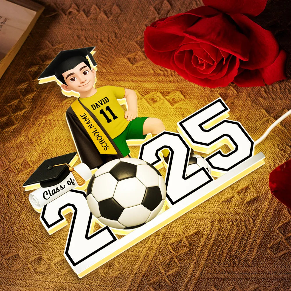 Personalized Graduation Soccer Gift for Kids - Class of 2025 Plaque MagicInPrints