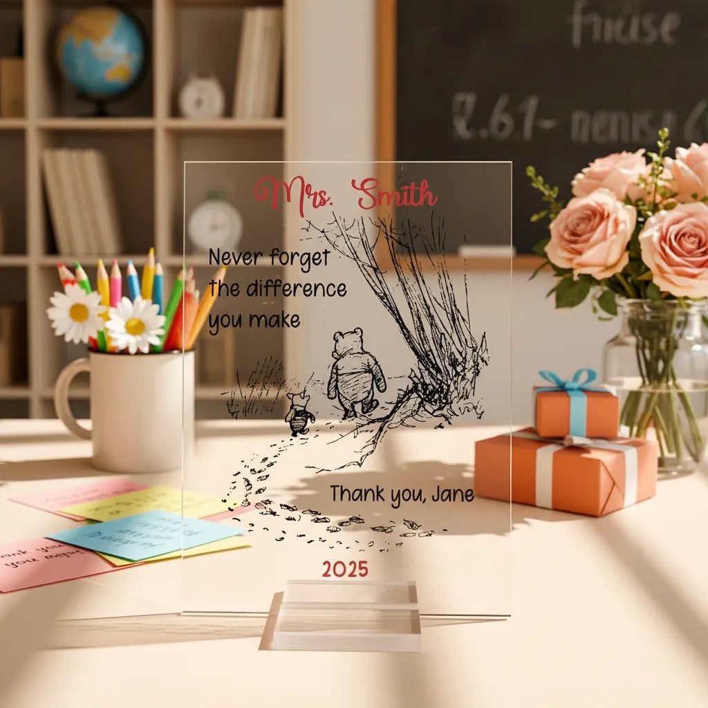 Personalized Teacher Appreciation Acrylic Plaque - Sentimental Gift for Educators Plaque MagicInPrints