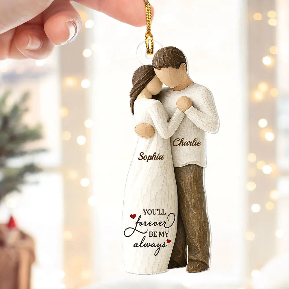 Personalized Couple Ornament for Christmas - Romantic Gift for Partners Ornament MagicInPrints