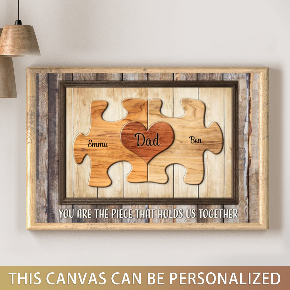 Personalized Family Puzzle Wall Art for Dad - Heartwarming Father's Day Gift Poster or Canvas MagicInPrints