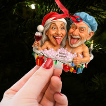 Load image into Gallery viewer, Create Laughs and Memories with Our Personalized Funny Bathtub Couple Ornament - Custom Photo Gifts For Couples Ornament PopCulturePrints
