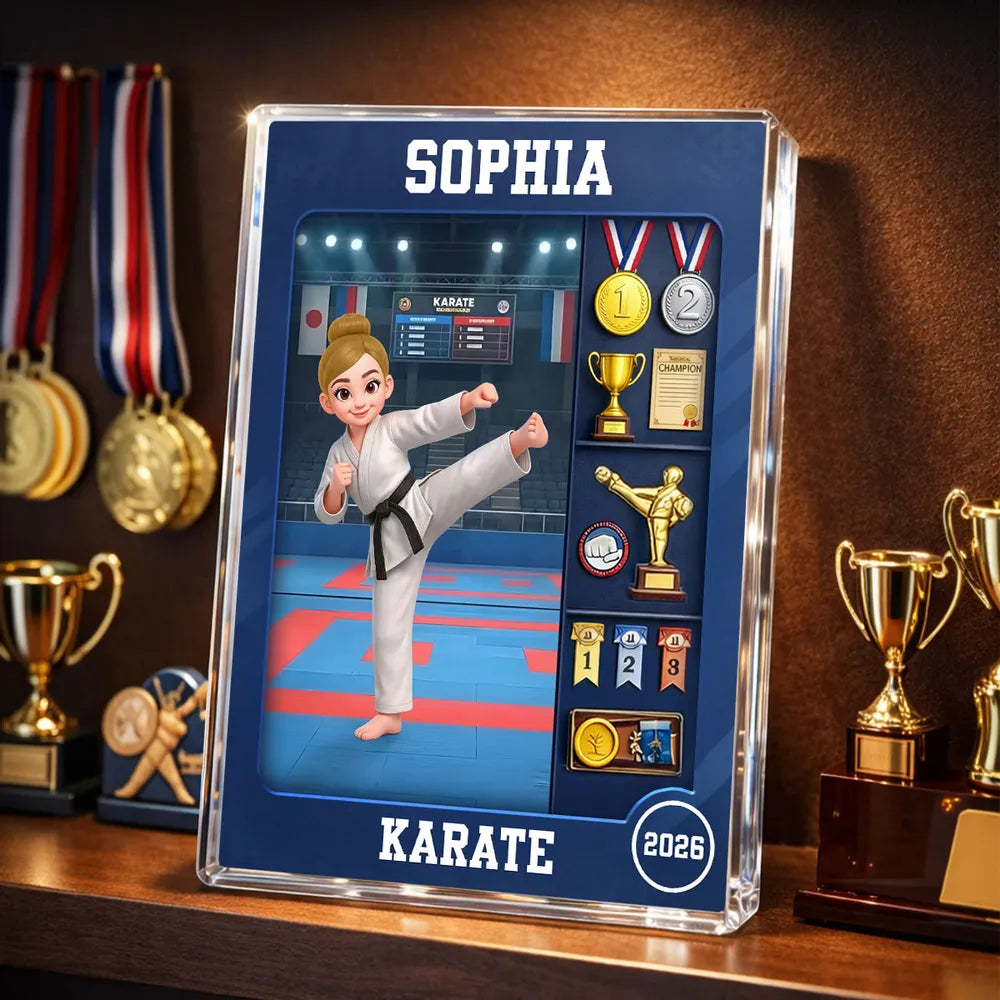 Personalized Karate Award Plaque for Kids - Achievement Display Plaque MagicInPrints