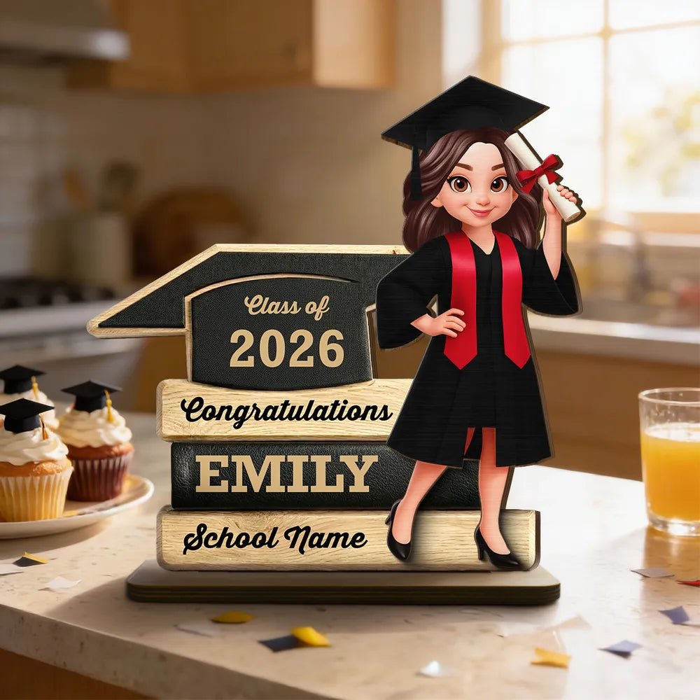 Personalized Graduation Plaque for Class of 2026 - Custom Name and School Plaque MagicInPrints
