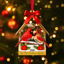 Load image into Gallery viewer, Our First Christmas Together - Customized Couple Cardinal Ornament Ornament MagicInPrints
