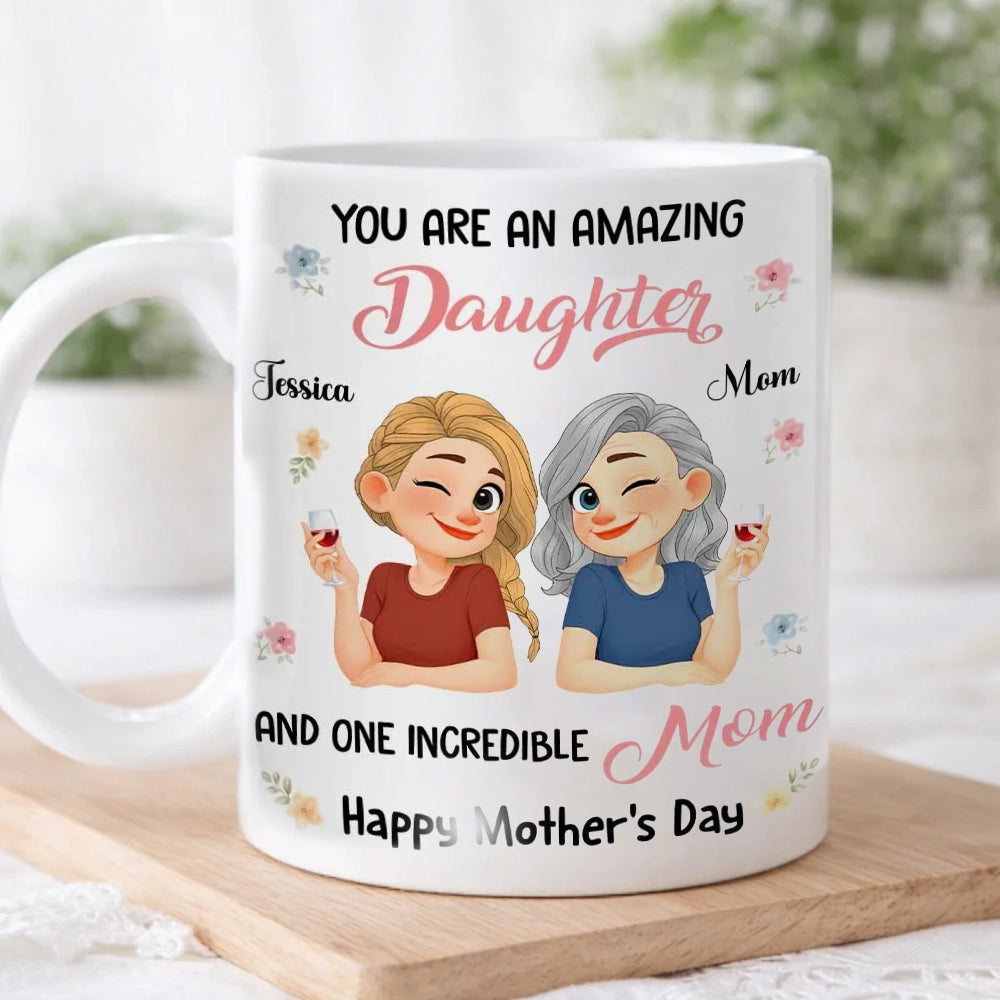 Personalized Mother's Day Mug for Mom and Daughter - Sentimental Gift Cup MagicInPrints