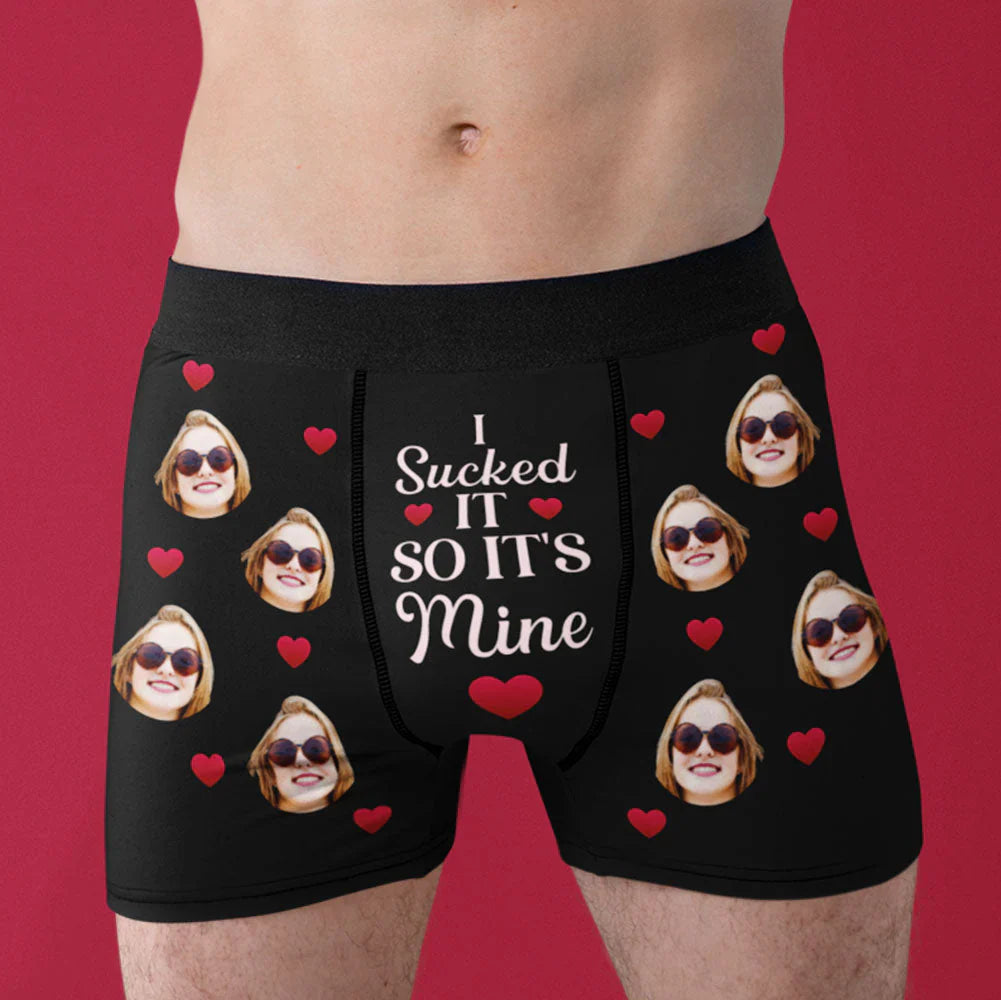 Custom Face Men's Boxer Briefs for Couples - Funny Romantic Gift Underwear MagicInPrints