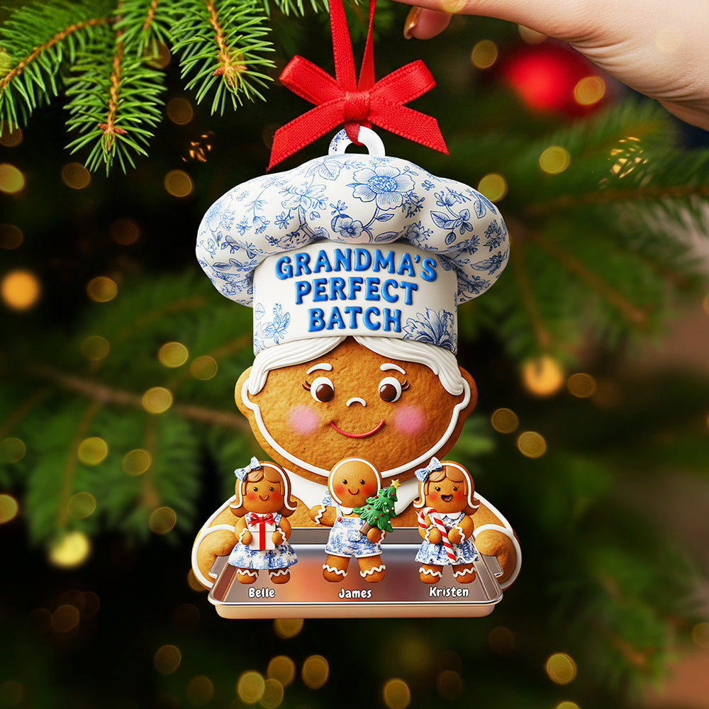 Grandma's Perfect Batch - Personalized Christmas Ornament for Grandma Ornament MagicInPrints