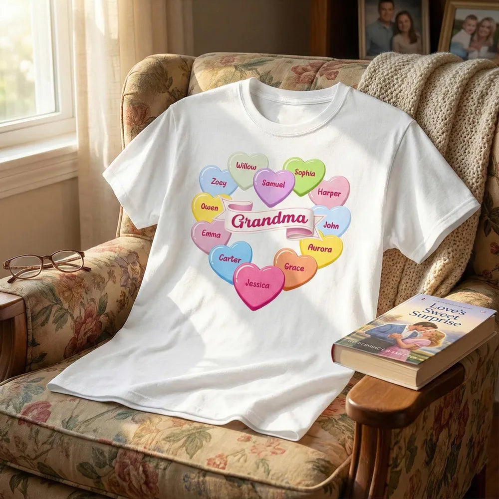 Personalized Grandma T-Shirt for Family - Custom Names Gift Cloth MagicInPrints